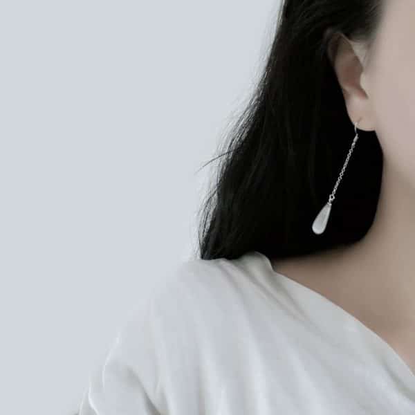 925 Sterling Silver Opal Drop Earrings