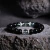 Chinese Style Micro Glass Bead Accessories Black Bracelet