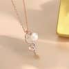 White Gold Color Rose Gold Necklace