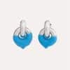 Women's Statement Contrast Enamel Drop Earrings