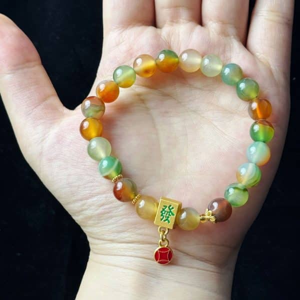 Sunstone Double Circle High Goods Aquamarine Slip Multi-Circle Bracelet