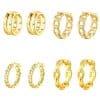 Golden Geometric Cold Wind Small Circle Ring