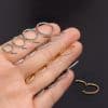 Pure Stainless Steel Split Ring Round Set Zircon Earrings