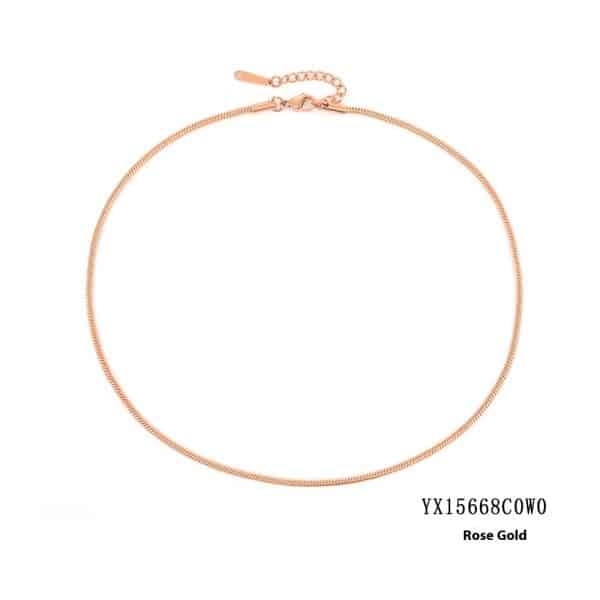 Women's Long Stainless Steel Necklace Simple Couple