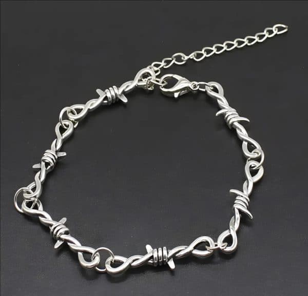 Cuban Link Chain Men Punk Knotted Bracelet Necklace