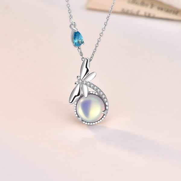 S925 Sterling Silver Necklace Female Micro Inlaid Stone Bone Lock Jewelry