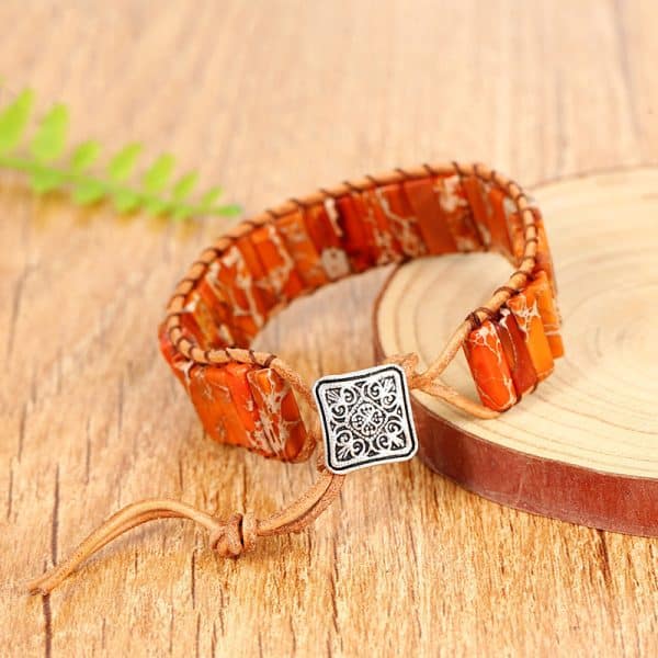 Natural stone beaded bracelet