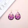 Vintage Drop-shaped Flower Acrylic Earrings