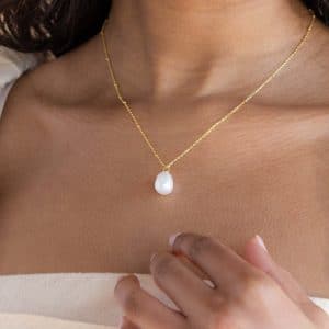S925 Sterling Silver Beads Freshwater Pearl Necklace
