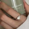 Stylish Adjustable Love Heart-shaped Ring Women