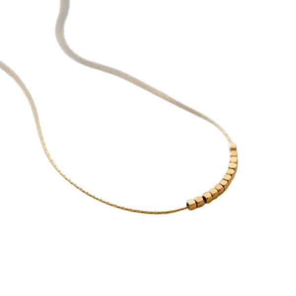 Women's Fashion Simple Small Square Titanium Steel Necklace