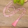 Stone Bead String Long Fringe Yoga Necklace Bracelet Crystal