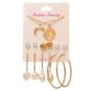 Pearl Headdress Necklace Love Tassel Earrings Set Creative Retro Simple