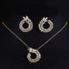 Classic Style High-end Necklace Earrings Set Olive Branch Bridal Jewelry