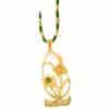 Water Drop Pendant Necklace Female Lotus Leaf Retro Fashion Elegance Clavicle Chain