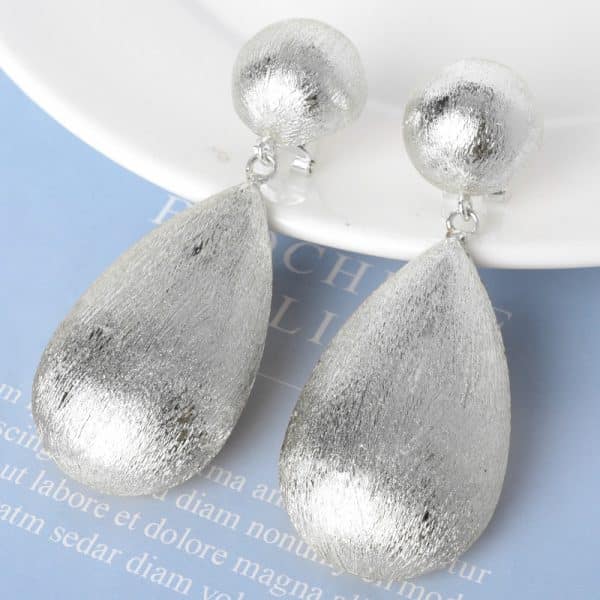 Women's Fashionable Golden Silver Drop Shape Earrings