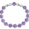 Blue Full Diamond Lotus Bracelet For Men's Hip Hop Dopamine Colored Tennis Chain