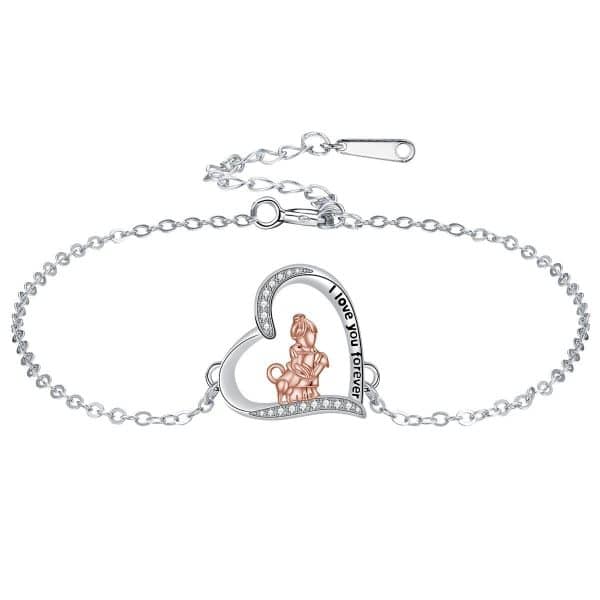 Heart-shaped Ornament Girl's Dog Bracelet