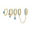 Women's Fashion Stacked Chain Tassel Earring Set