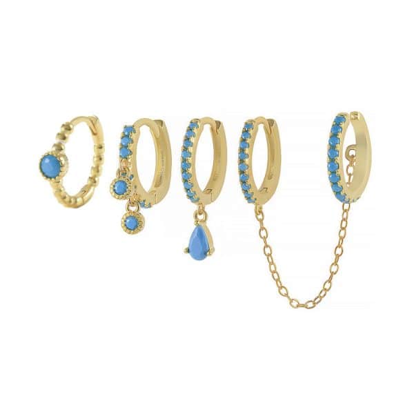Women's Fashion Stacked Chain Tassel Earring Set
