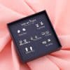 New 925 Silver Needle Earrings Gift Box Fashion Xingyue Combination Set