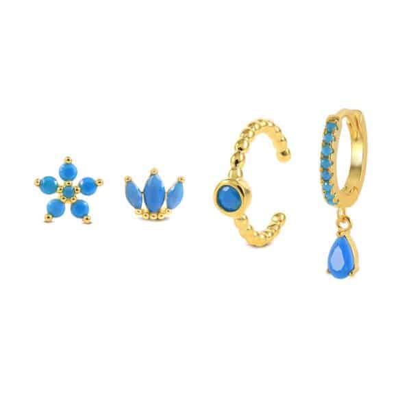 Personalized Earring Set 4-piece Combination