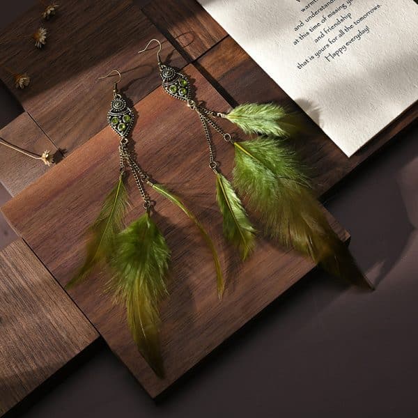 Drop Shaped Point Diamond Chain Tassel  Earrings