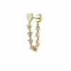 S925 Silver Needle Tassel Set With Diamond Heart Love Drops Glue Earrings Ornaments