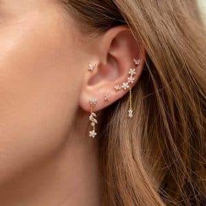 Fashion Colorful Flower Earring Set
