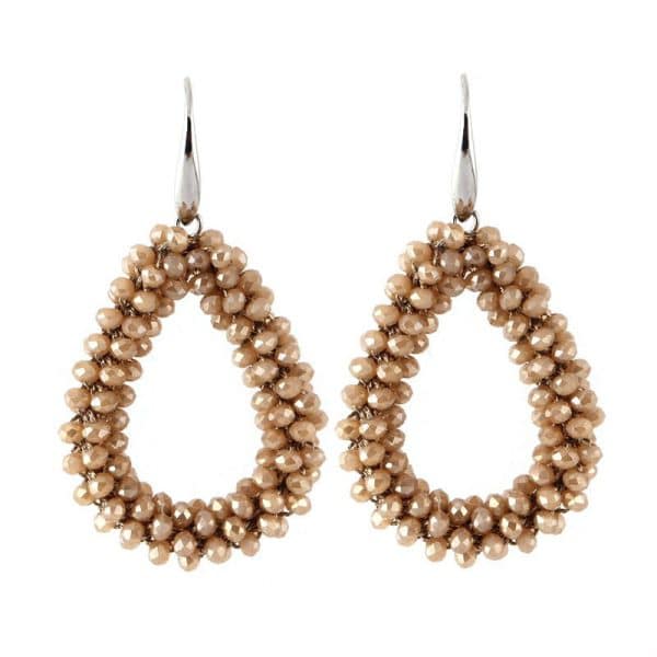 Drop-shaped Glass Crystal Earrings