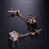 Simple And Fashionable Square Earrings With Zircon Micro-set