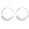 Twisted Diamond Geometric Circle Stud Earrings
