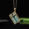 Women's Jade Blue Water Jade Abacus Pendant