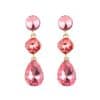 Women's Drop Shape Glass Gemstone Earrings