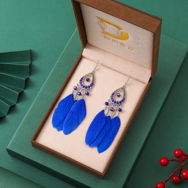 Women's Drop-shaped Feather Earrings Jewelry