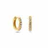 European And American Ins Round Micro-set Color Zircon Ear Buckle