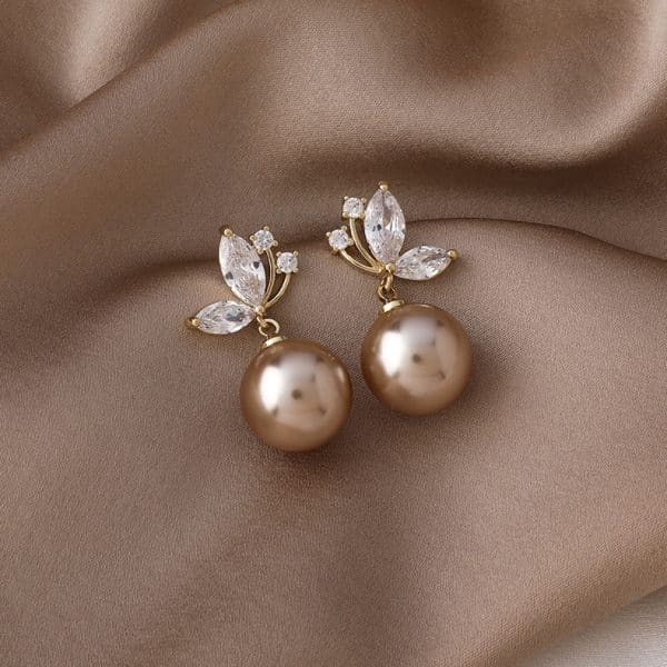 Stylish Micro-set Zircon Butterfly Earrings