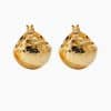 925 Sterling Silver Three-dimensional Women's Earrings With Buckle And Fabric Style