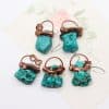 Natural Stone Polished Irregular Blue Pine Stone Pendant