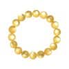 Yellow Golden Dragon Mica Round Beads Bracelet