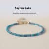 Women's Natural Blue Apatite Crystal Bracelet