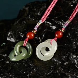 Peace Buckle Men And Women Jade Necklace