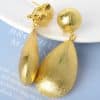 Women's Fashionable Golden Silver Drop Shape Earrings