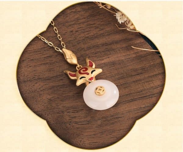 Fox Peace Buckle Vintage Necklace For Women