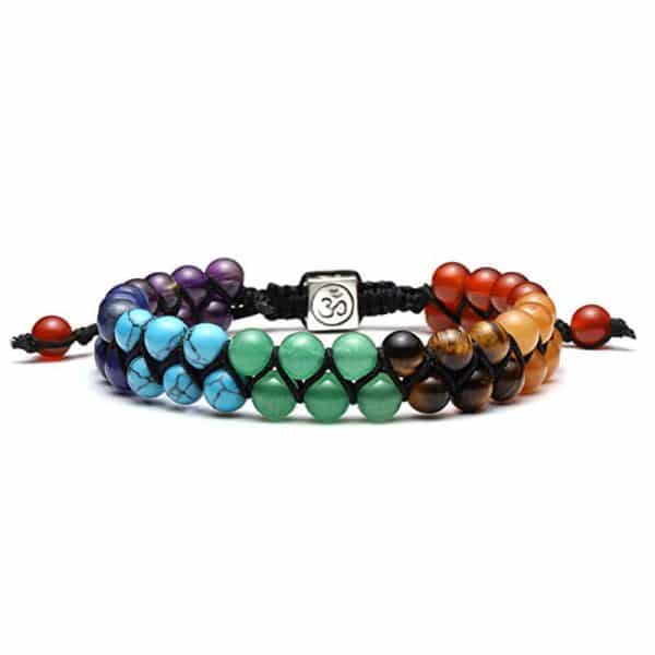Natural Stone Volcanic Lava Stone Double Row Bracelet