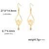 Vintage Water Drop Lotus Women's Earrings