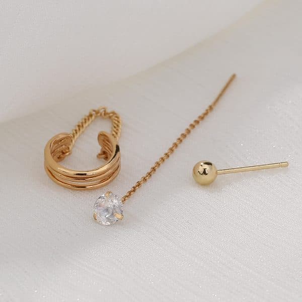 Fashion Accessories, Simple And Compact Earrings, Ear Design Sense Ear Bone Clip Set Earrings