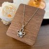 Women's High-grade Silver Pearl SUNFLOWER Necklace