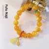 Yellow Chicken Grease Beeswax Gourd Fu Lu Bracelet