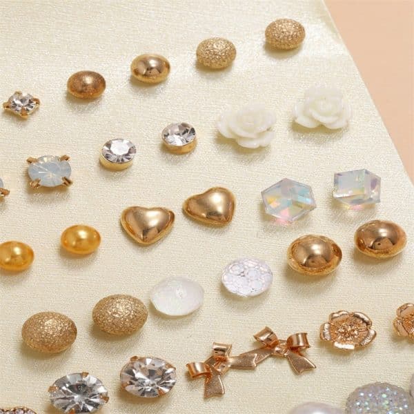 Fashion Flower All-Match 30-Piece Set Earrings